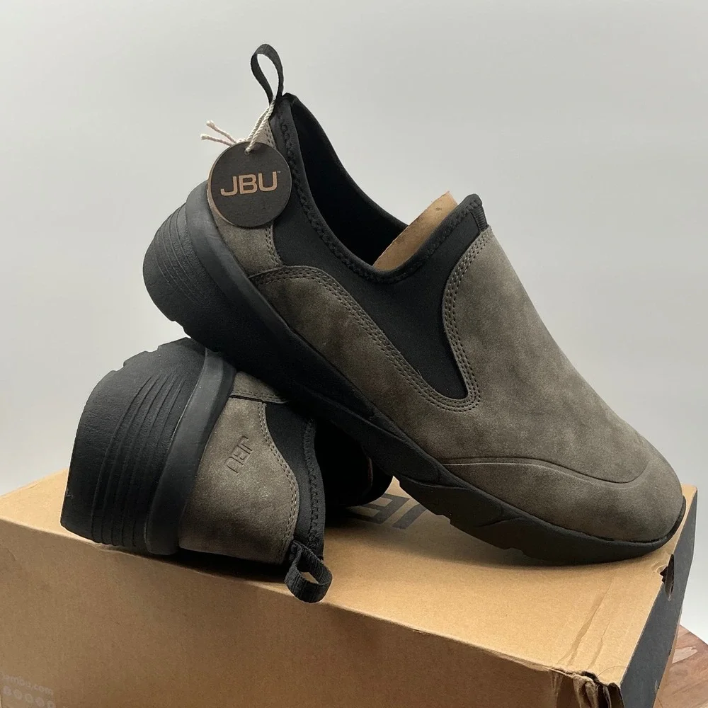 JBU by Jambu Darren Mens Slip On Shoes Gunsmoke Grey N4DAR20 Casual Loafers